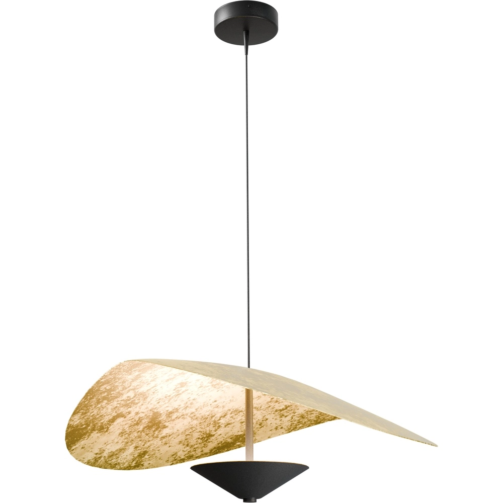 Ø Lumière suspendue LED de 60 cm Lente Feuille d’or