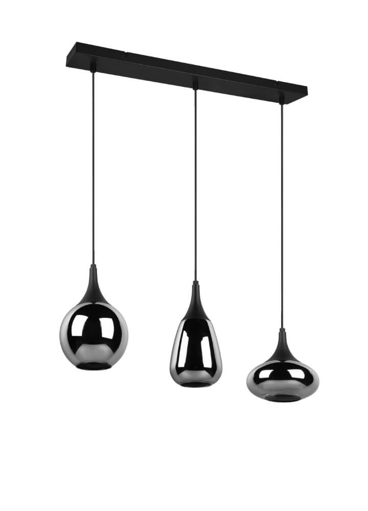 Lampe suspendue 3 lumières Lumina avec verre fumé Trio 4017807542271