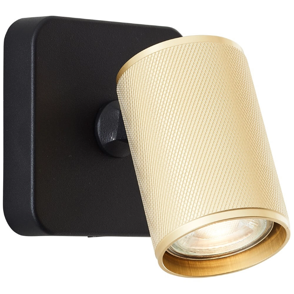 Spot en saillie Marty noir avec de l'or