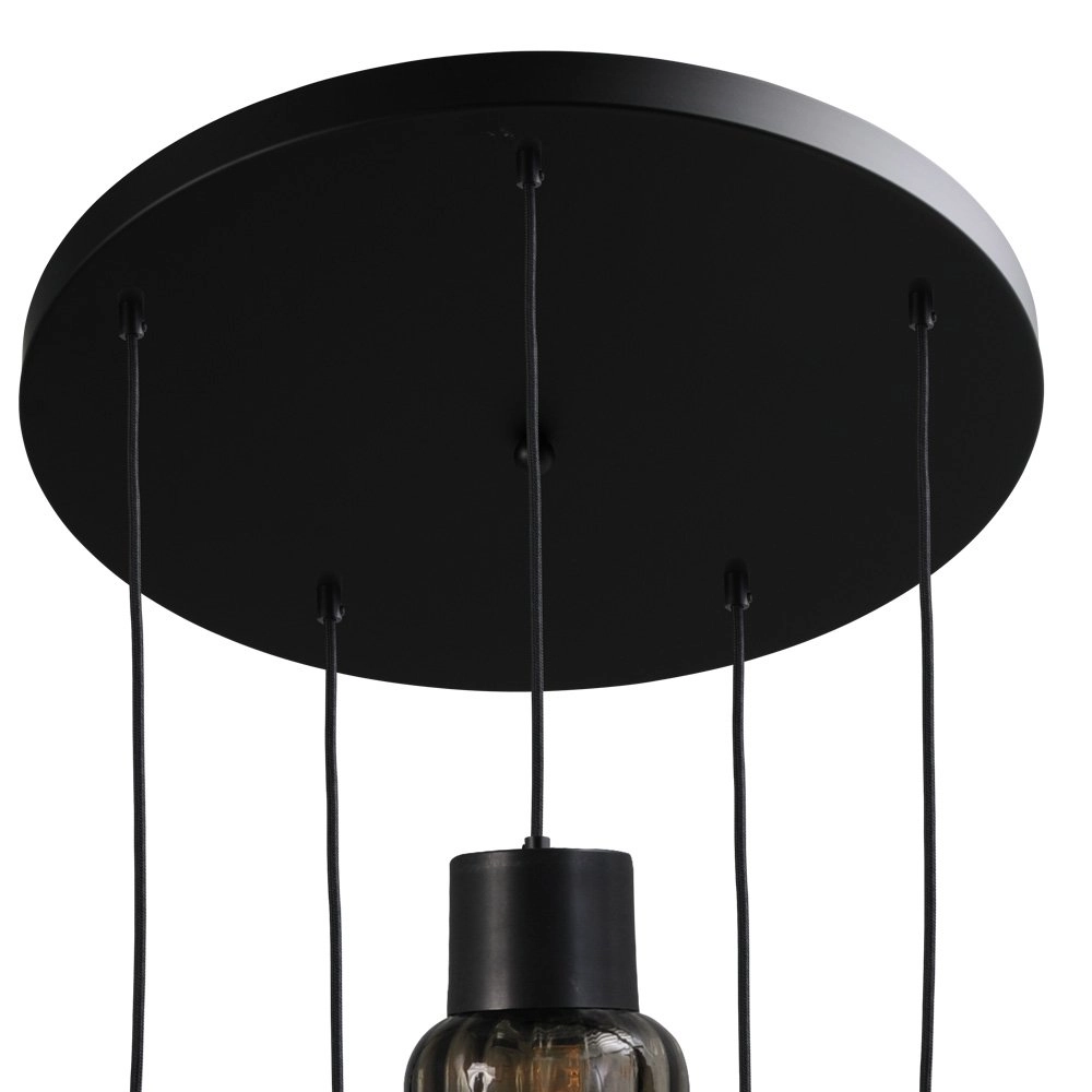 Lampe à suspension Lett ll Verre fumé à 5 lumières Masterlight 8718121184562