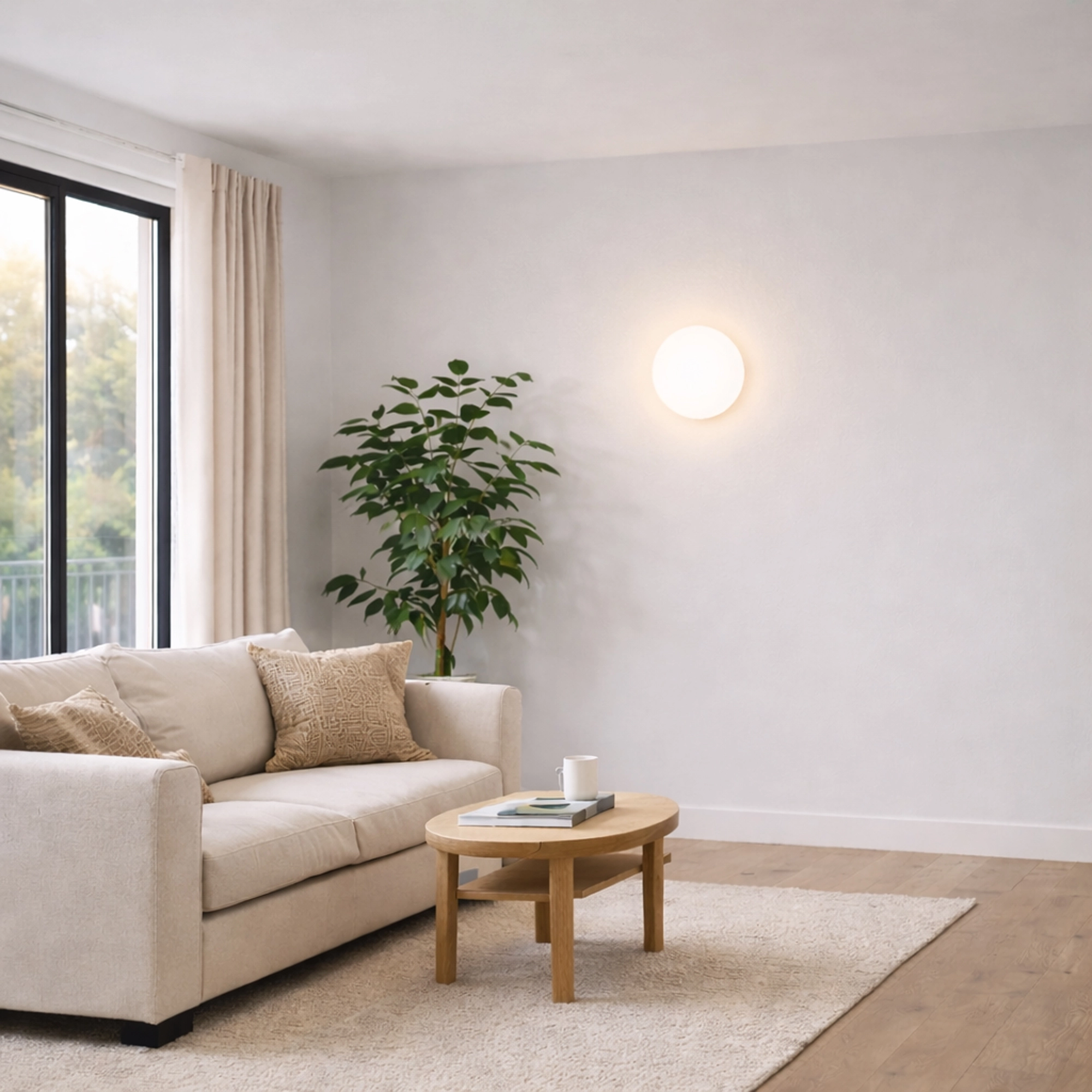 Lampe murale de conception Odeon Ø 20 cm de blanc Lyora 5053423317366