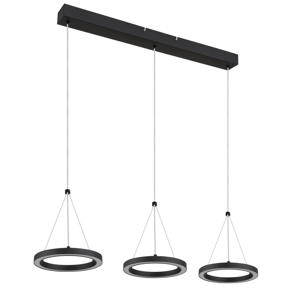 Suspension 3 lumières Grenvix Design noir Globo 9007371450770