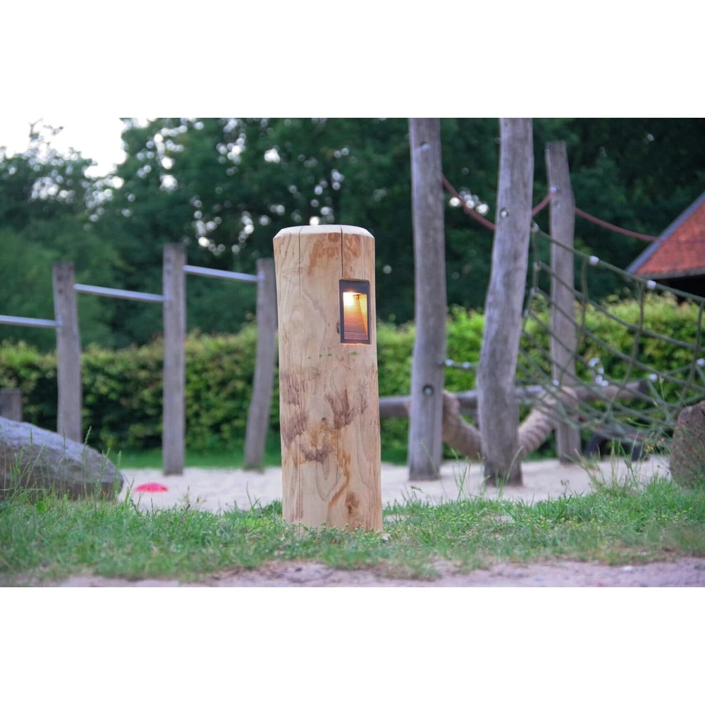 Éclairage de chemin en bois Piatto Châtaignier - 65 cm - 2700 000 km