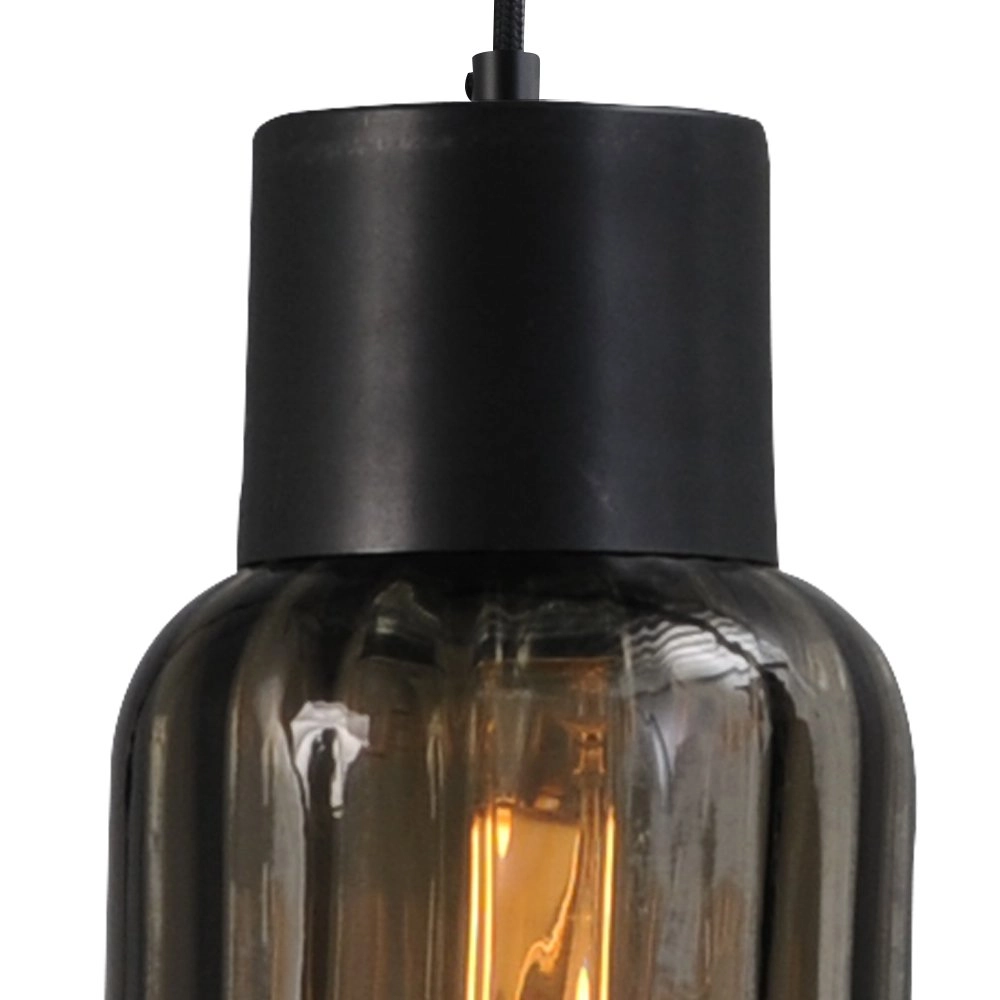Lampe à suspension Lett ll avec verre fumé Masterlight 8718121181233