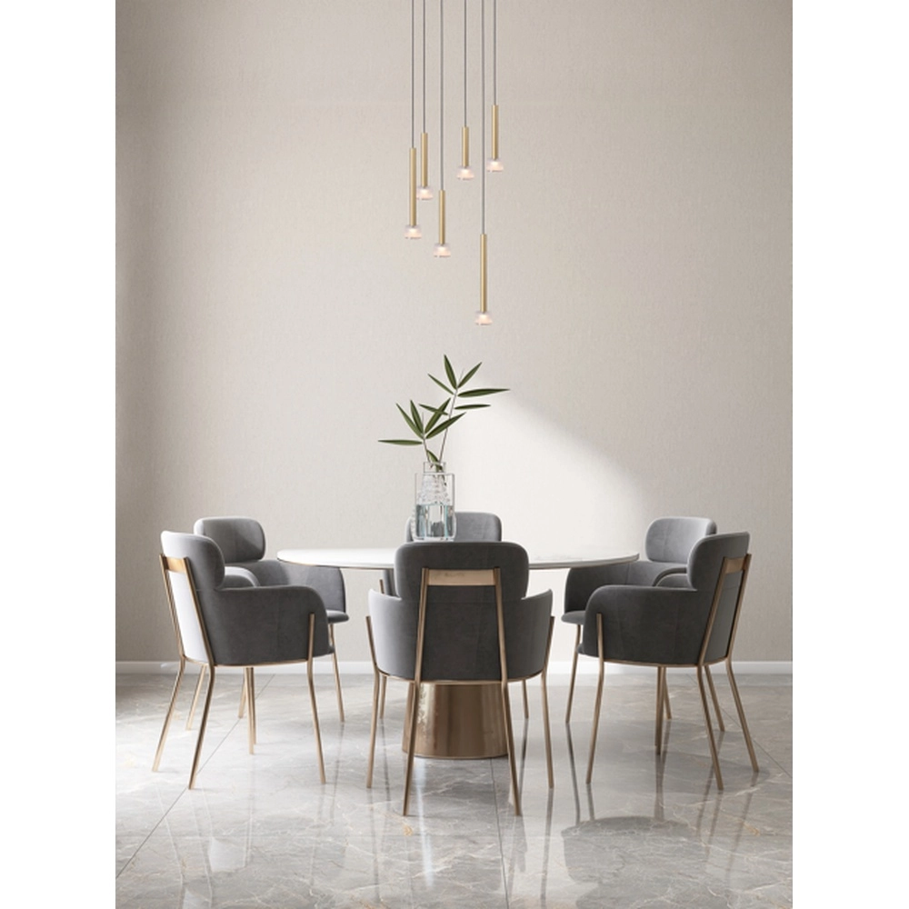 Suspension LED Fabro 6 luminaires - or mat Masterlight 8718121317045