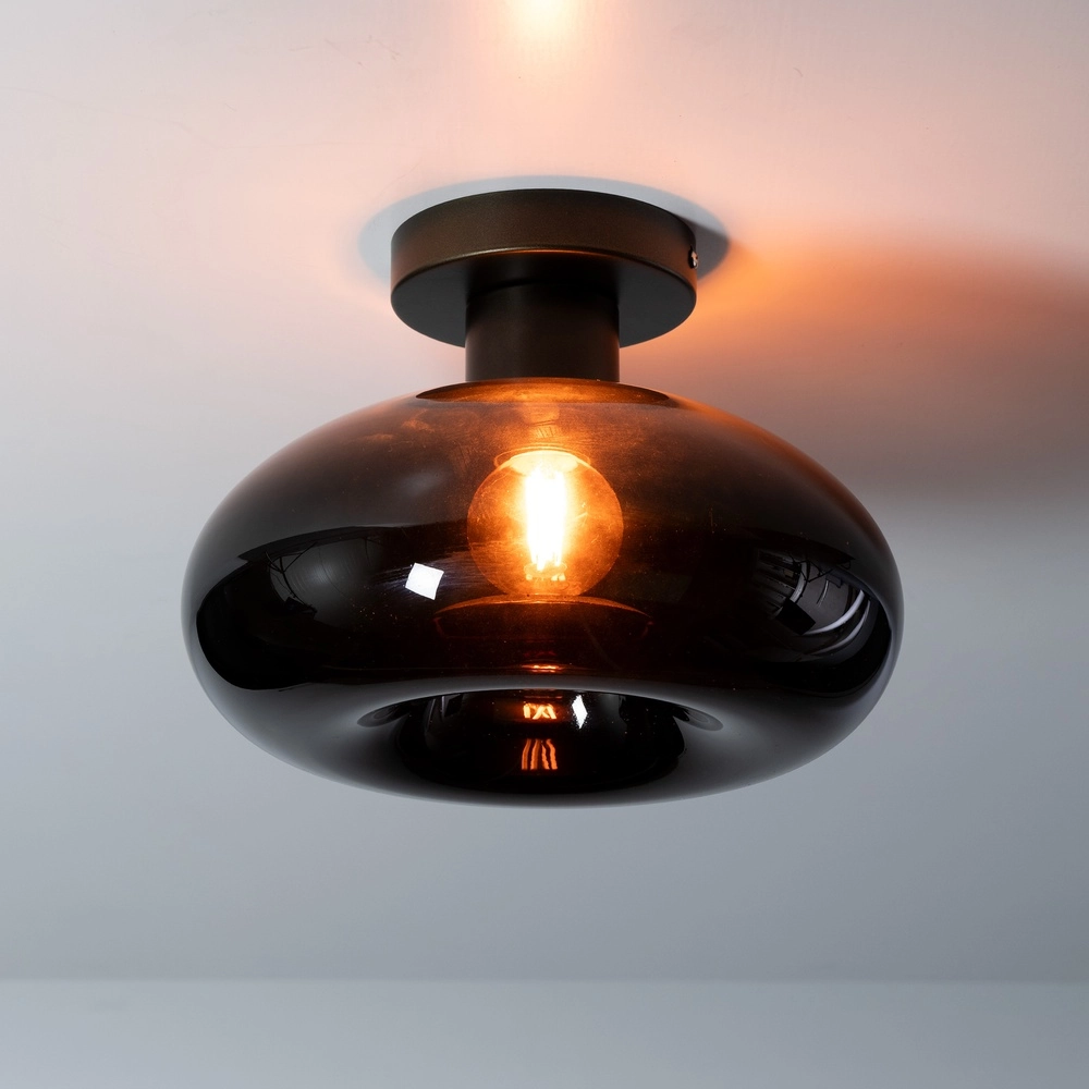 Lampe de plafond moderne Soll Sienne brun Ø 27 cm