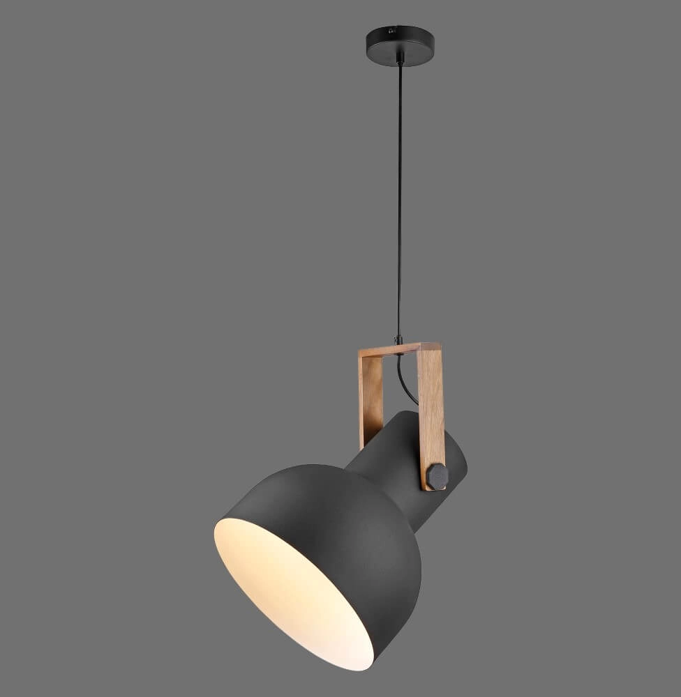 Lampe suspendue Cup 2.0 1 lumière noir Just Light 4043689000714