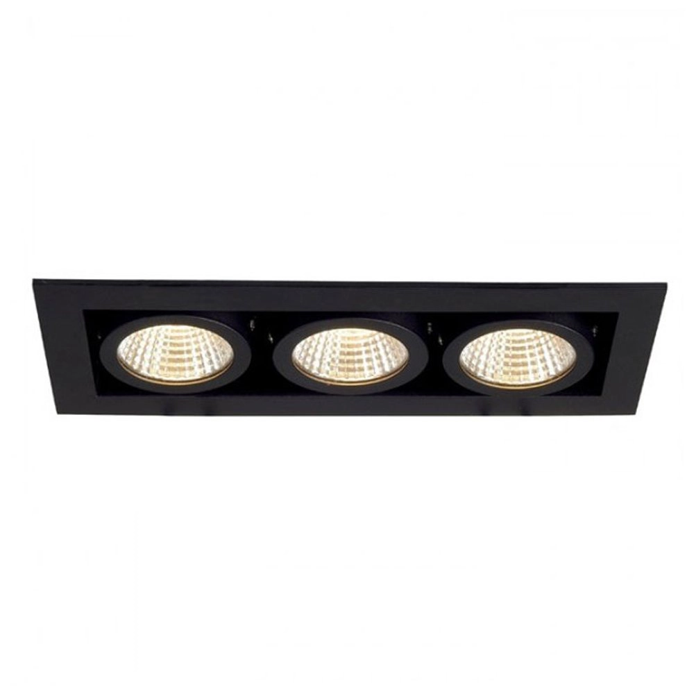 Lampe à LED intégrée Kadux Recessed Spot à 3 lumières noir