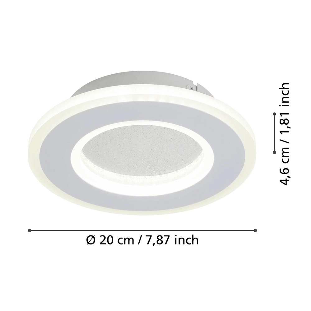 Lumière murale LED Macchioni Ø 20cm - blanc Eglo 9008606316281