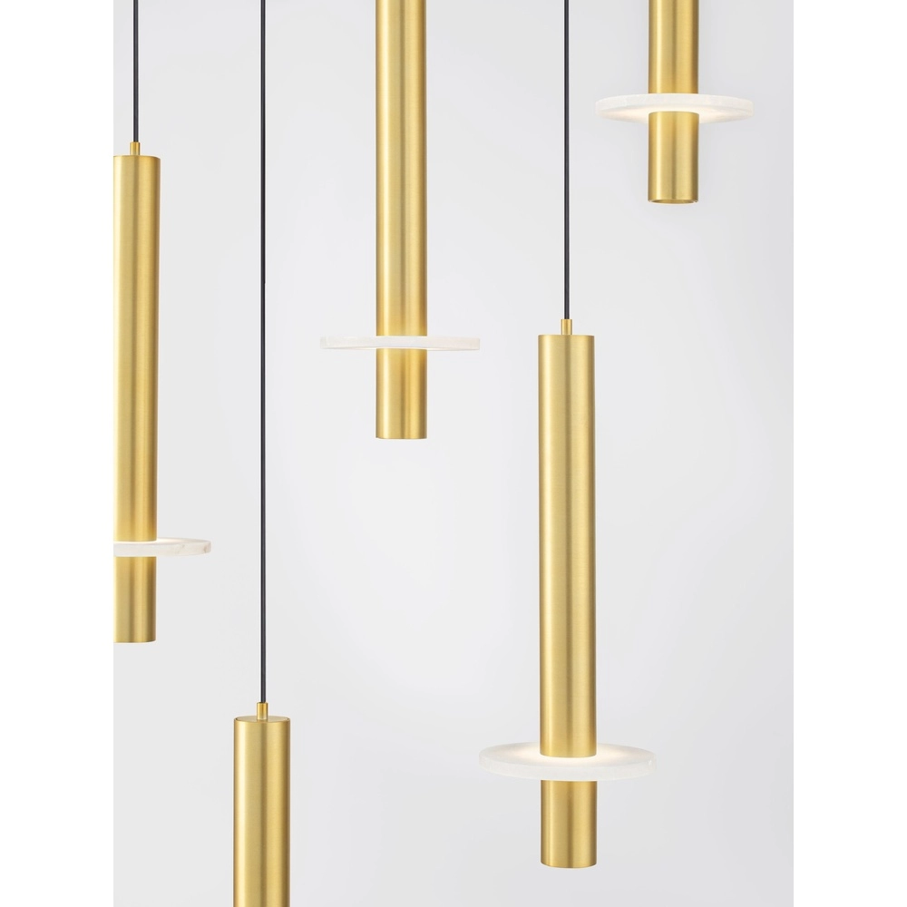 Lampe pendante de conception Noemi or avec blanc Ø 47cm