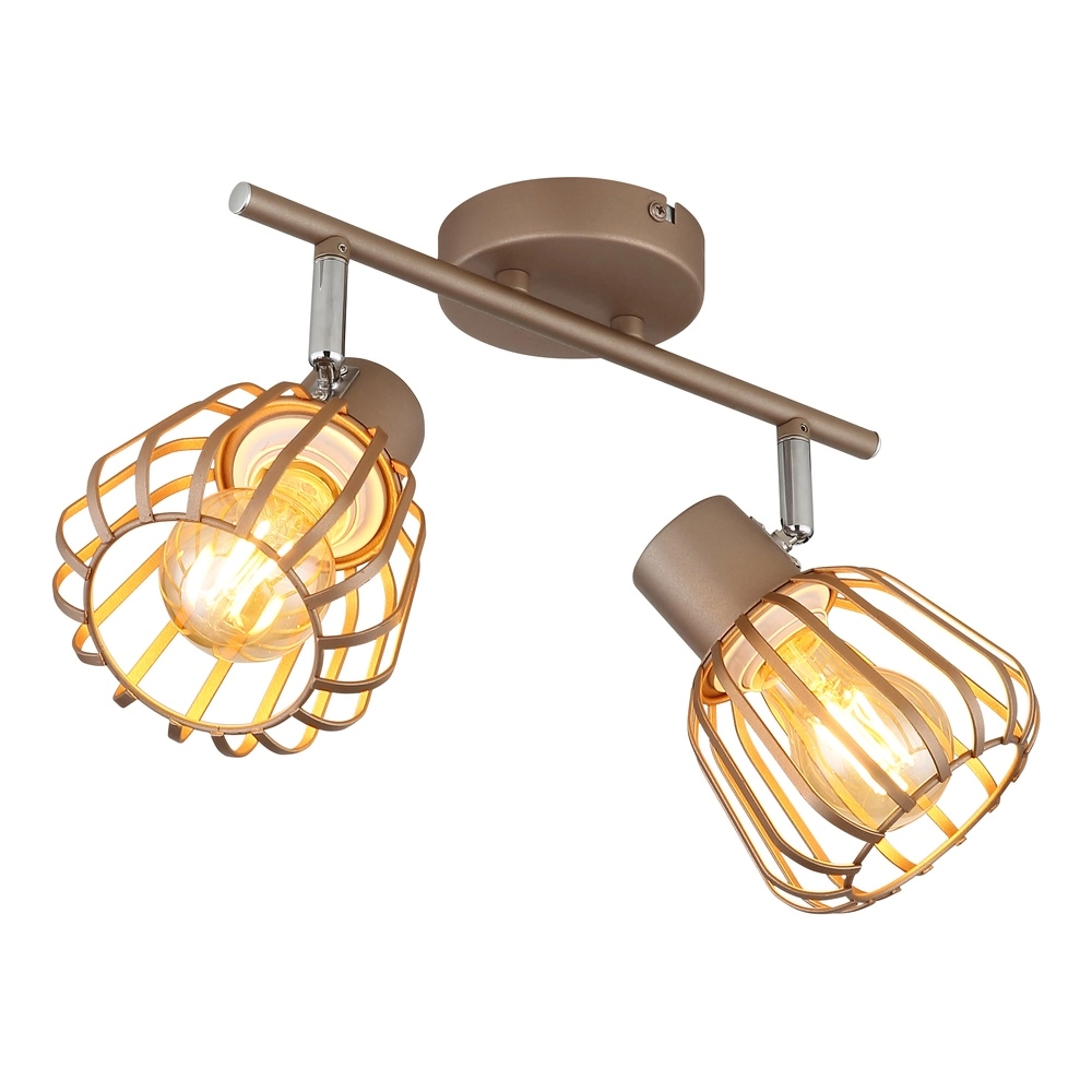 Lampe de plafond Olin 2-café marron clair