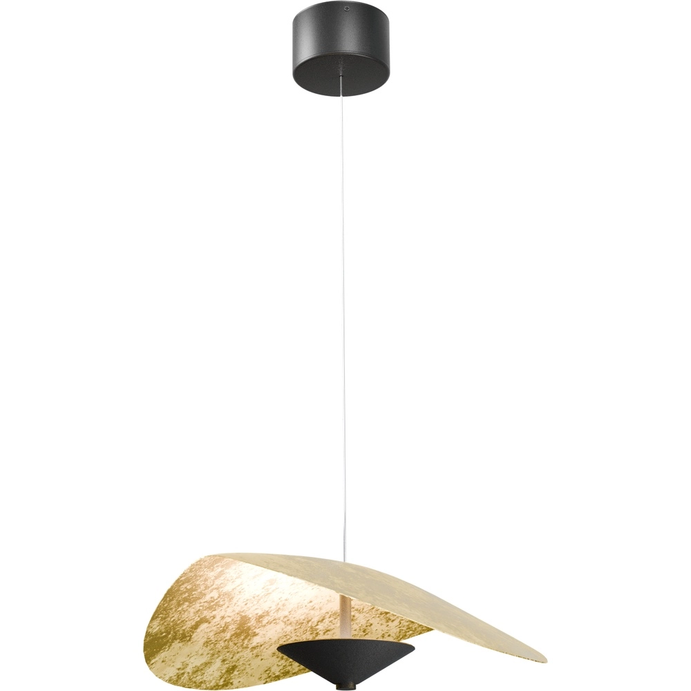 Ø Lumière suspendue LED de 45 cm Lente Feuille d’or - avec poulie