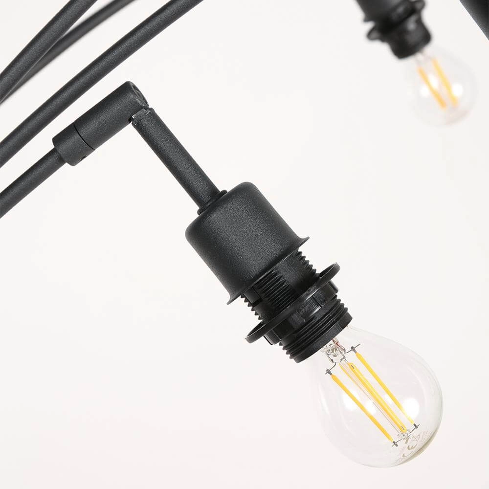 Lampadaire Bambus Noir avec bambou 5 lumières Steinhauer 8712746171464