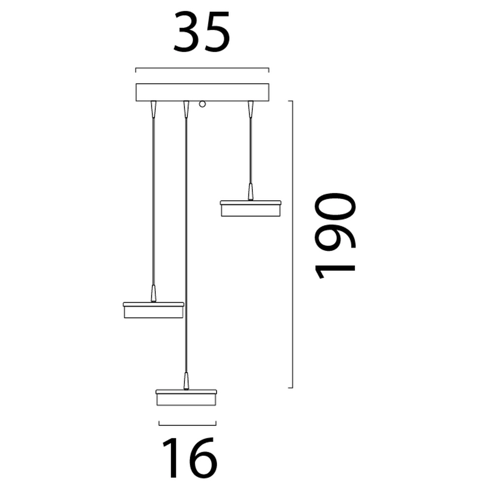 Lampe pendante à 3 lampes Imperia Ø 35 cm noir avec or Masterlight 8718121348186