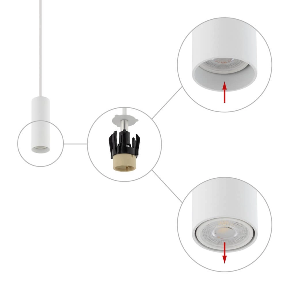 Pendule étroite Fourty S blanc Lyora 5903139107648