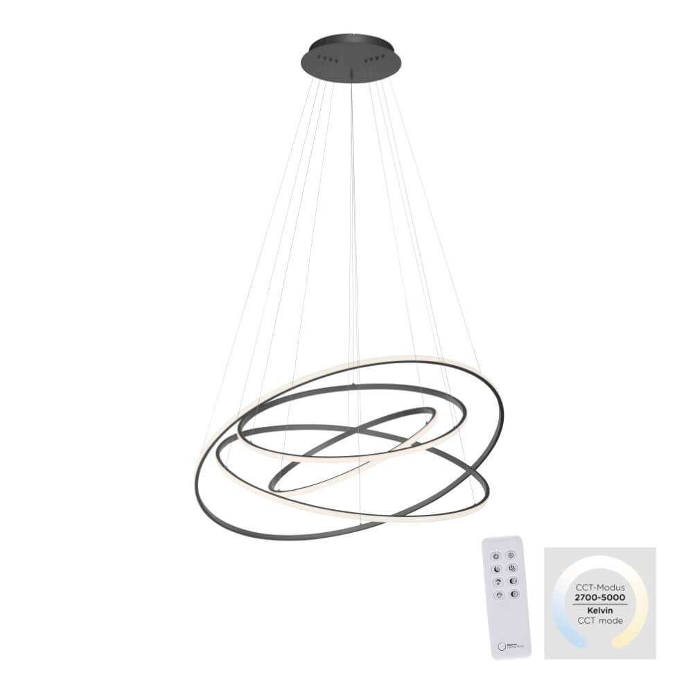 Lampe suspendue moderne Tessara anthracite Paul Neuhaus 4012248372654