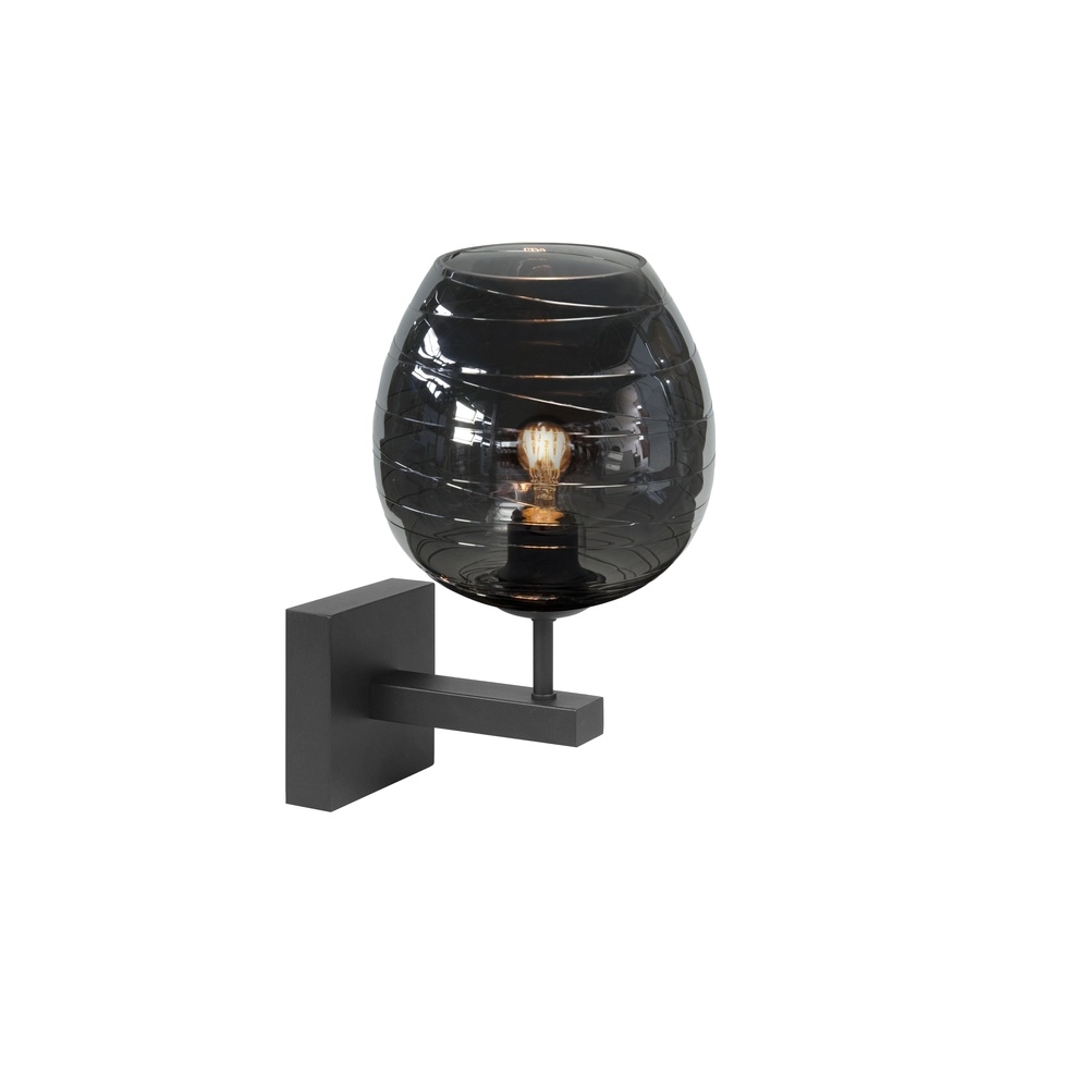 Applique murale Fantasy noir avec verre