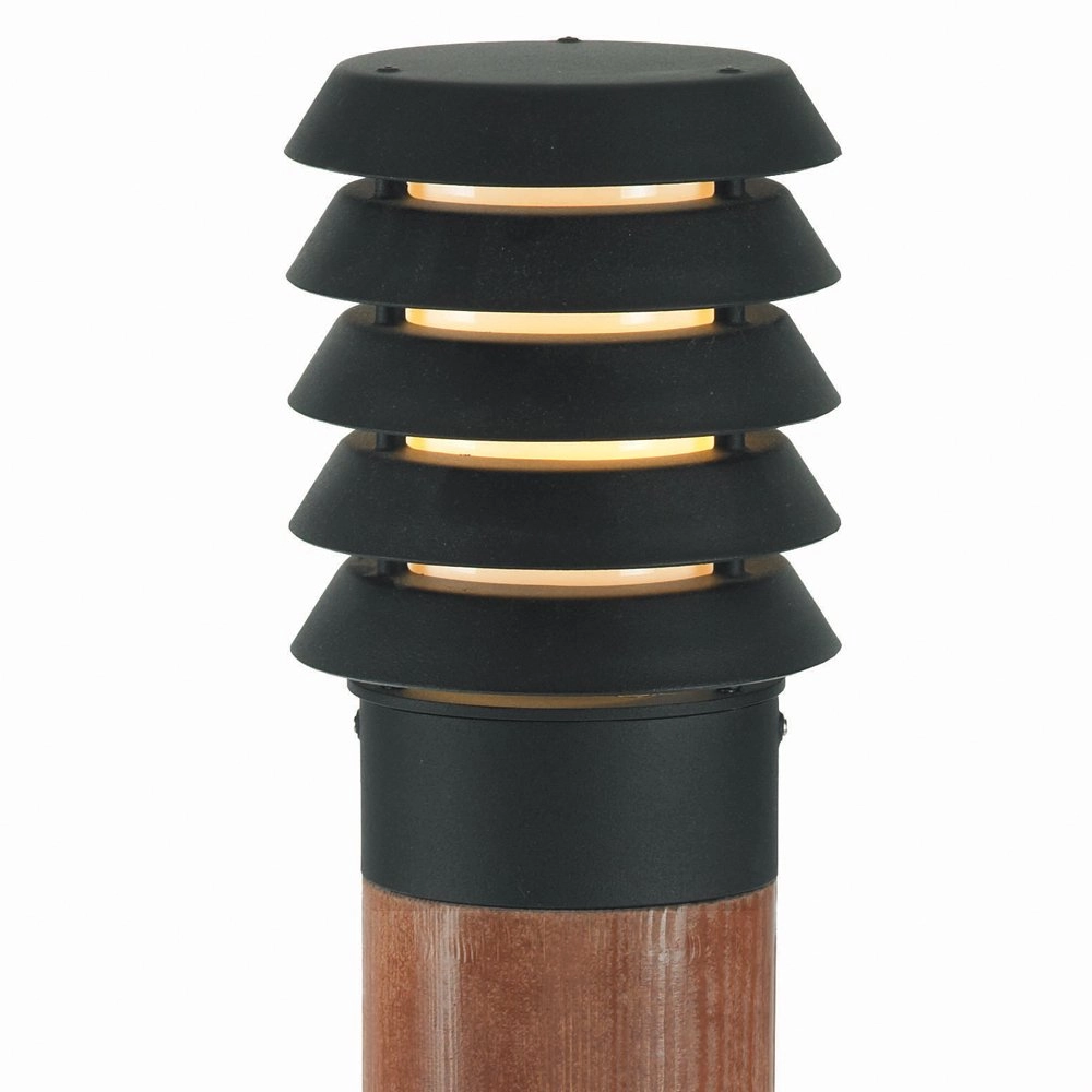 Lampe de terrasse rurale Selhalm 85cm noir avec bois Franssen 7042891440667