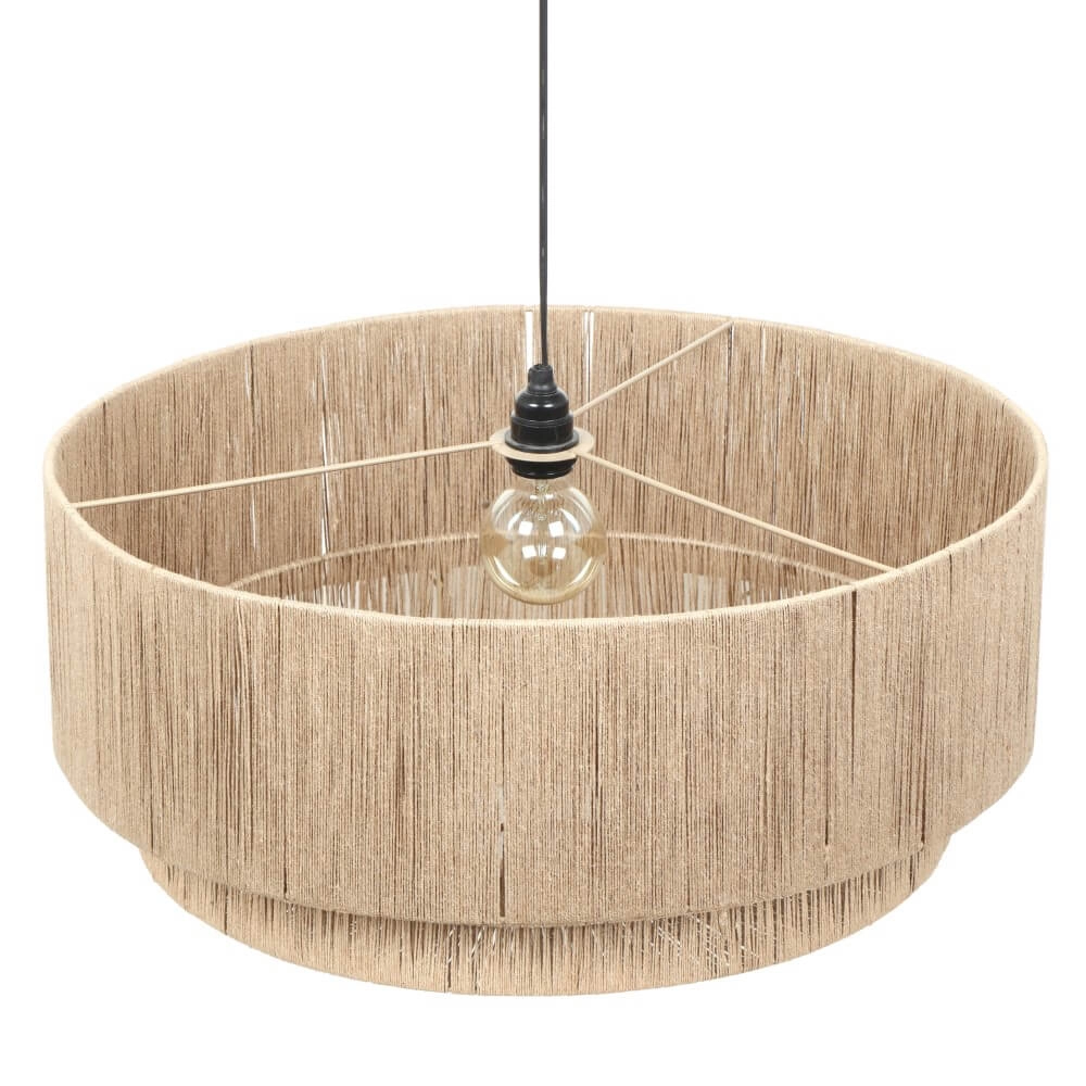 Lampe suspendue en corde Smilla Ø60cm Trio 4017807628265