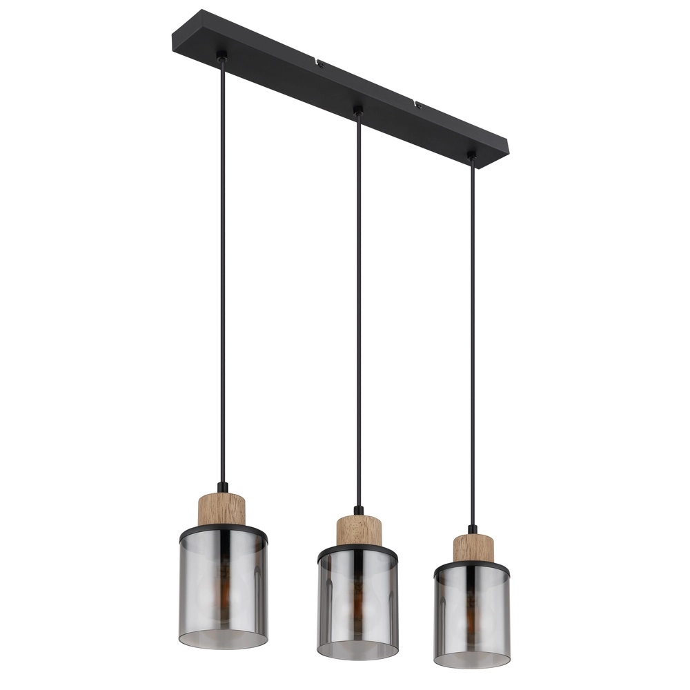 Lampe pendante à 3 lampes Reid Noir droit Globo 9007371444731