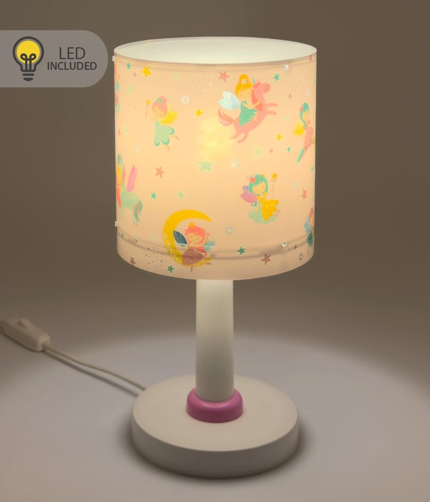 Lampe de table pour chambre d’enfant Fairy Dreams rose Dalber 8420406002255