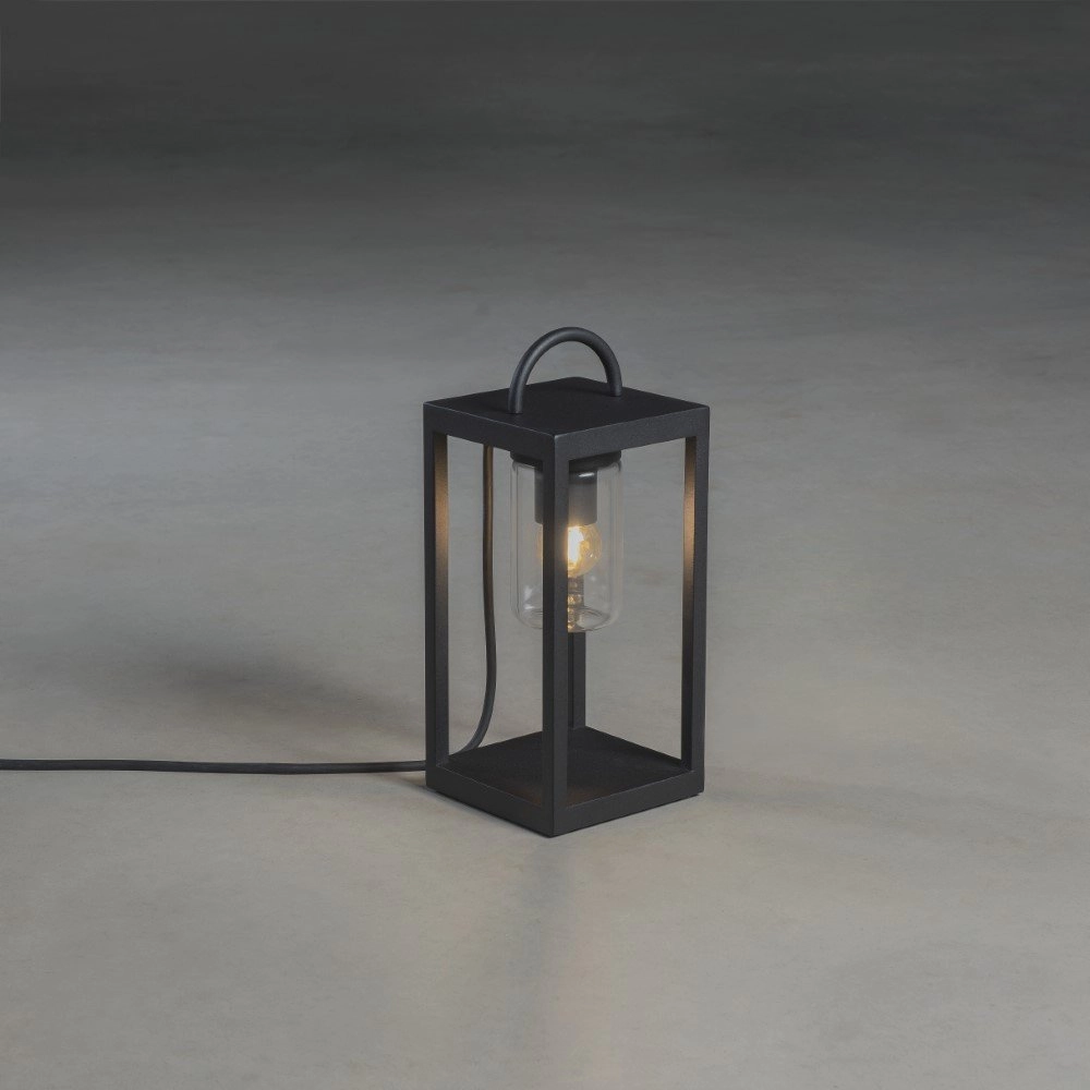 Lampe de terrasse Bologna 33 cm noir avec verre transparent Lampe de terrasse Bologna 33 cm noir avec verre transparent