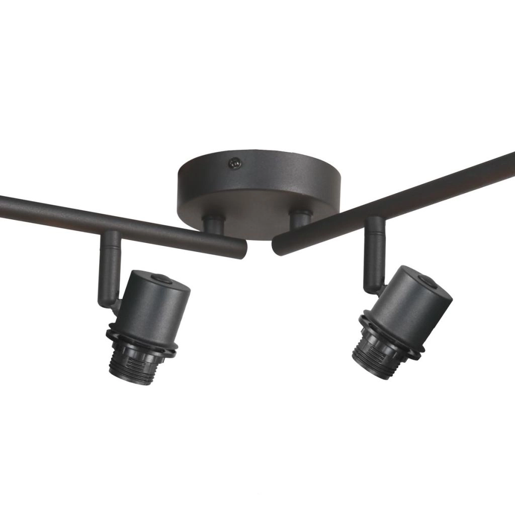 Lampe de plafond à 4 lumières Sumba avec des lunettes en bambou de 12 cm Steinhauer 8712746182842