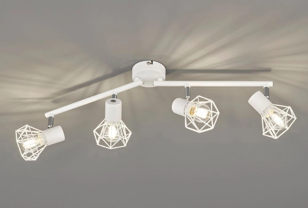 Spot en saillie blanc Ran 4 lumières Fischer & Honsel 4001133203937