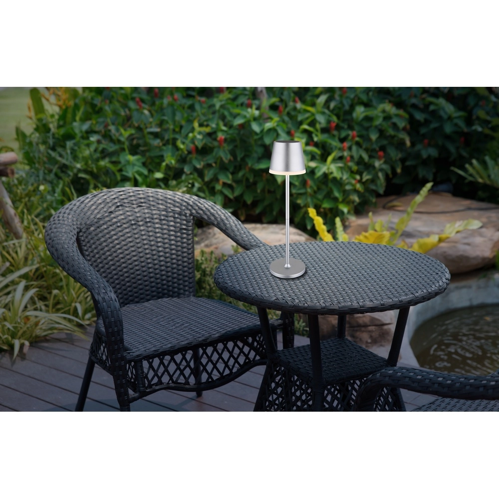 Lampe de table solaire Vannieso Gris argenté Globo 9007371478361