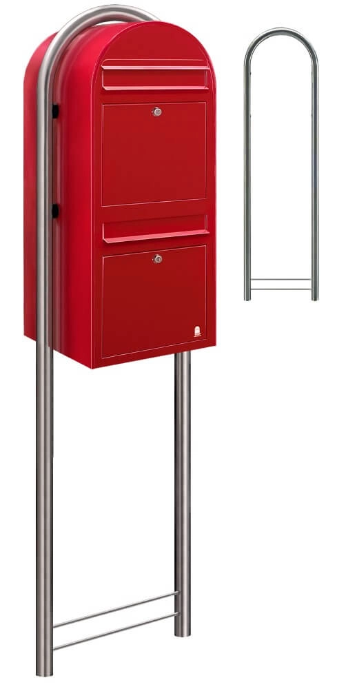 Boites aux lettres Duo 3001 Rouge vif Bobi 6417237014054