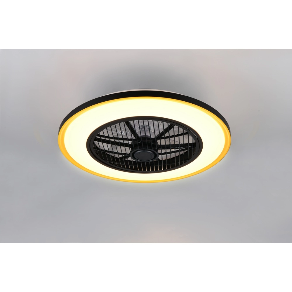 Ventilateur de plafond Varpula noir avec or