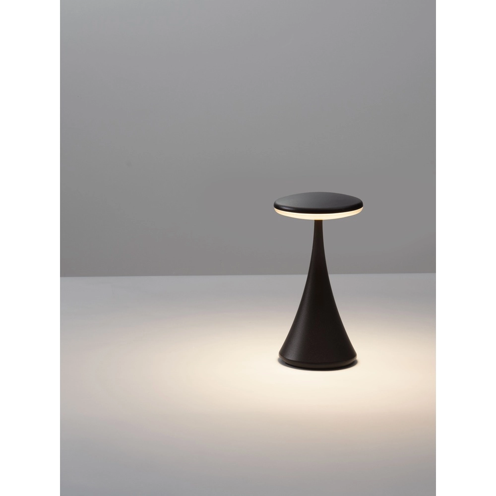 Lampe de table Elbo noir rechargeable avec USB Lyora 5212017476920