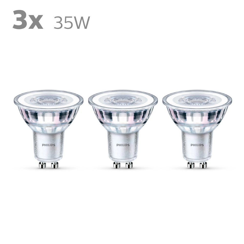 3,5W - GU10 - 2700K - 255 lumen lot de 3 Philips 8718699776213