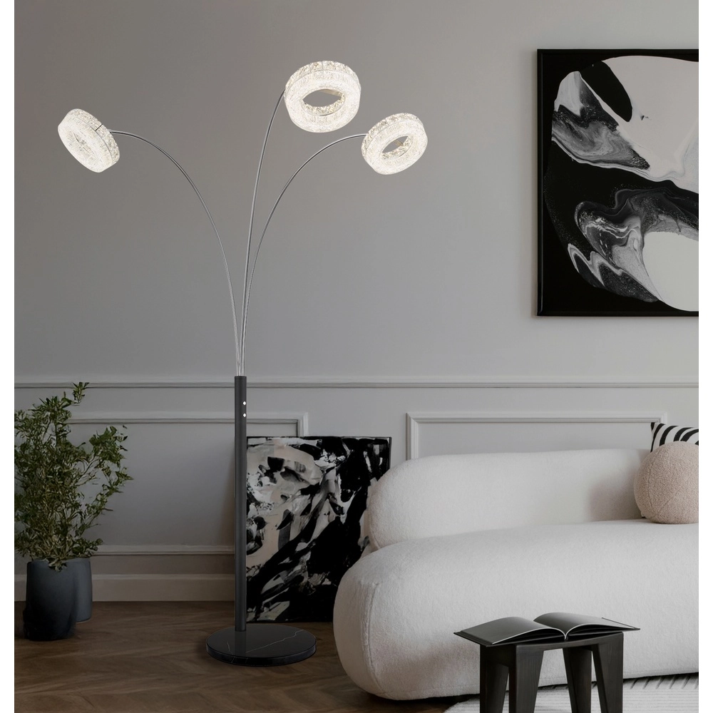 Lampe de pied Laurel Noir Globo 9007371579044