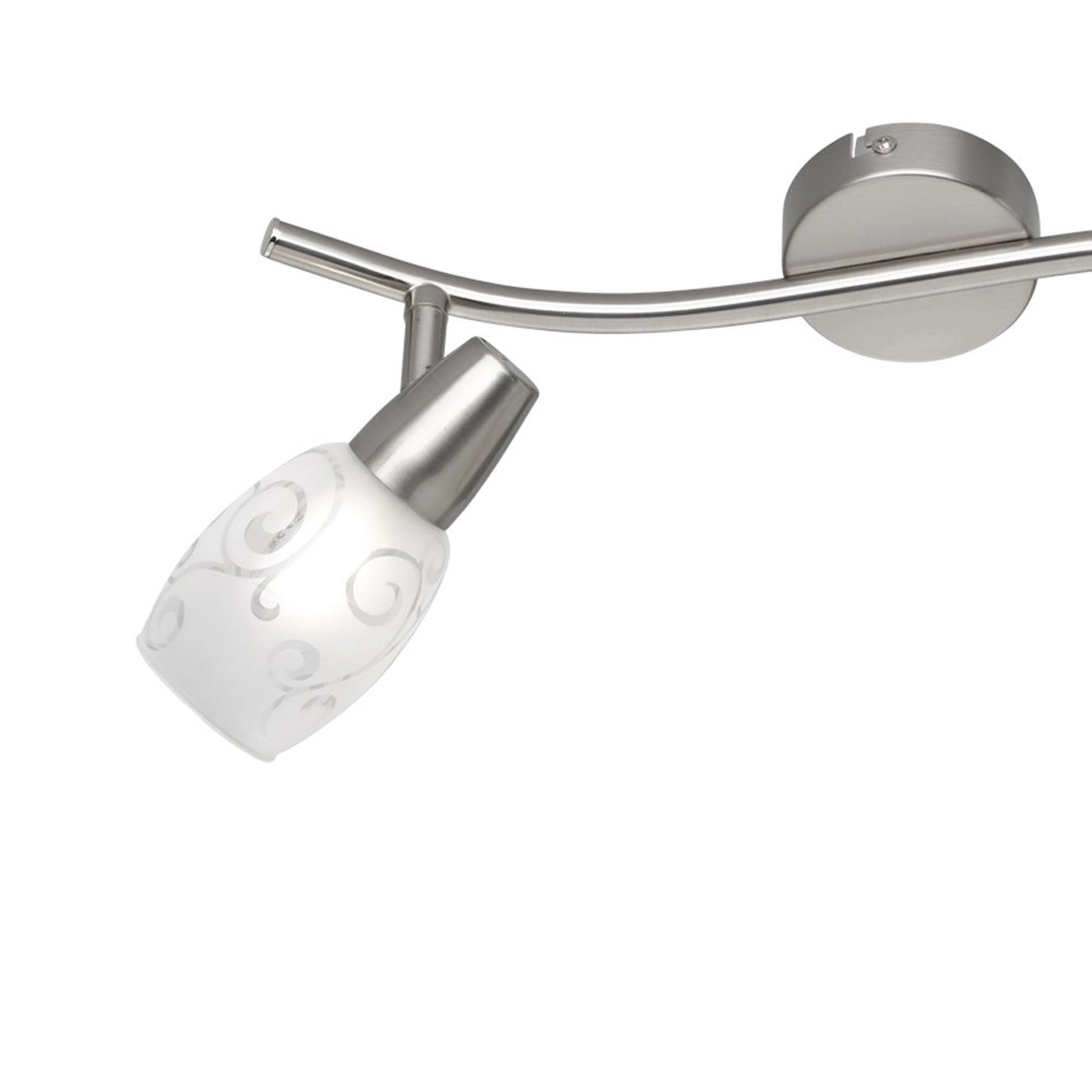 Lampe de plafond Colmar 2 lumières nickel mat Trio 4017807305371