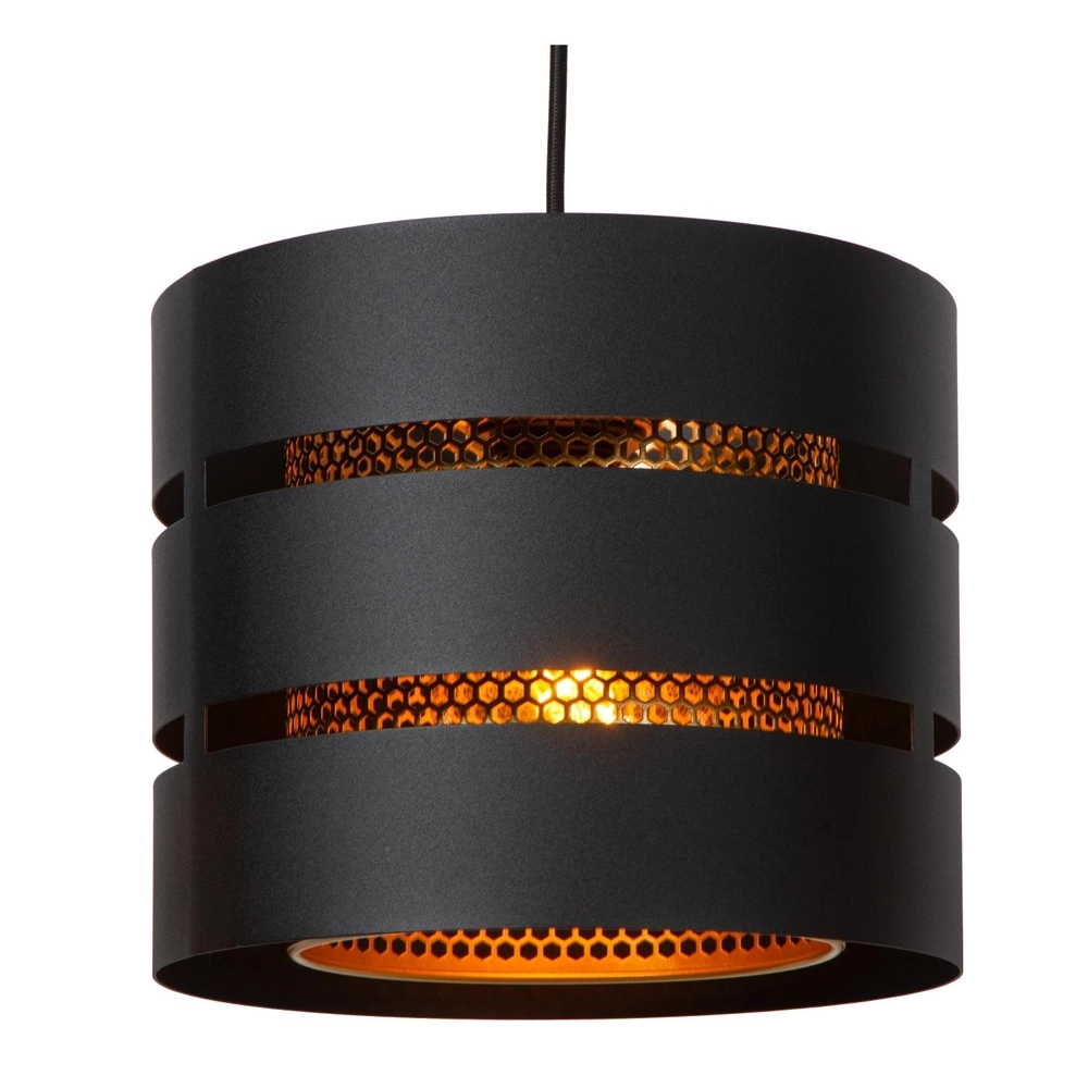 Lampe suspendue Rosas 3 noir clair avec or Lucide 5411212211828