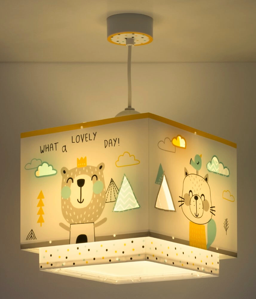 Lampe suspendue chambre d'enfant Hello Little Dalber 8420406732428
