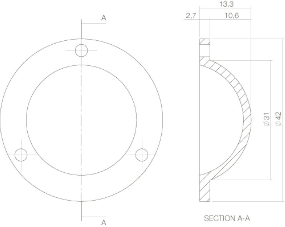 Couvrir Castor Poignée de porte avant en laiton Intersteel 8714186119921