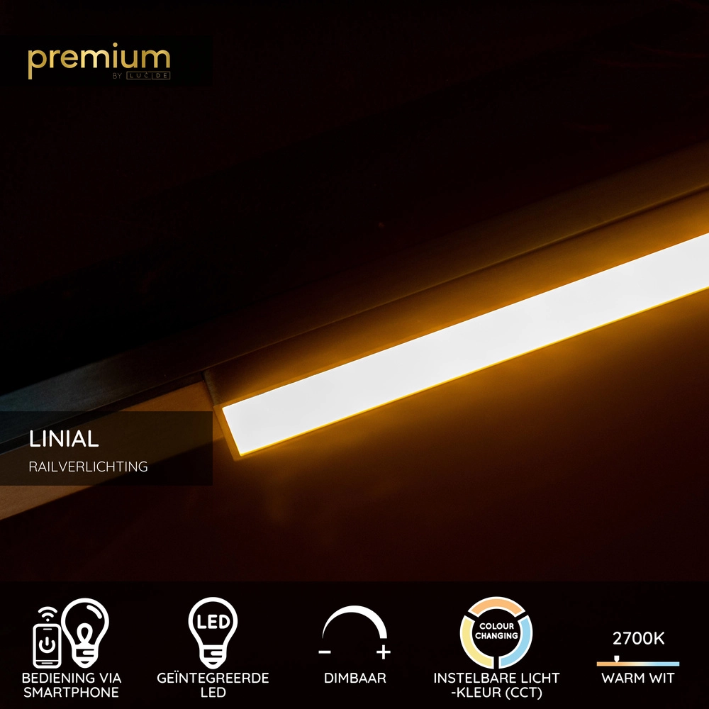 Spot sur piste monophasée Linial Glyx Champagne Premium by Lucide 5411212552259