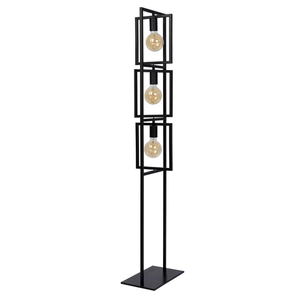 Lampe de pied Luuk Noir à 3 lumières