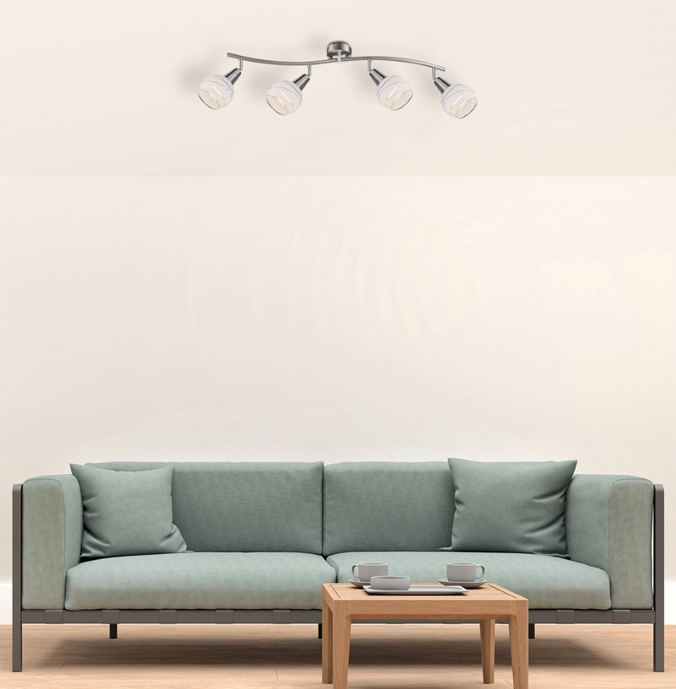 Lampe de plafond Elliott Nickel 4-léger Globo 9007371255320