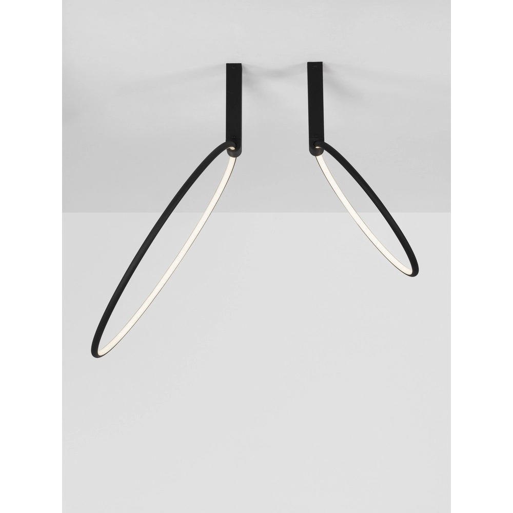 Plafonnier design Garve noir Ø 40cm et Ø 60cm