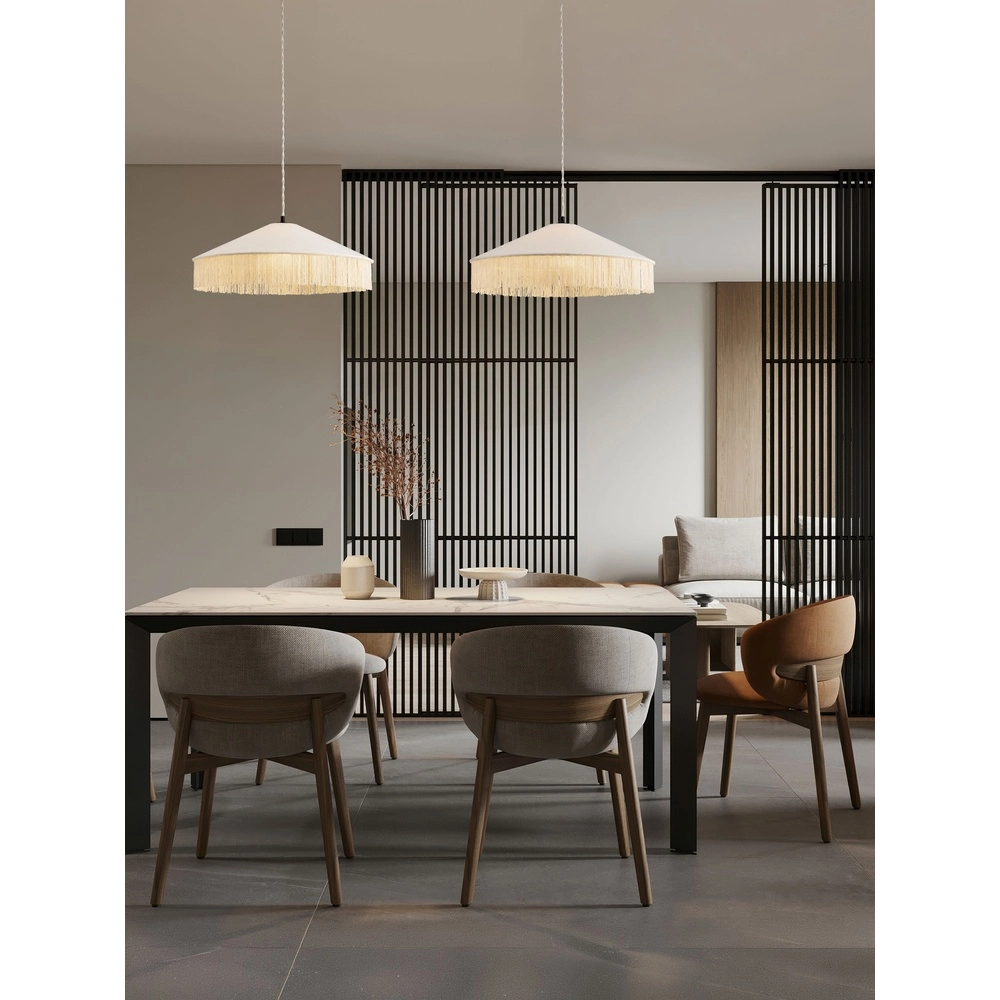 Lampe pendante Tiffany Velvy beige