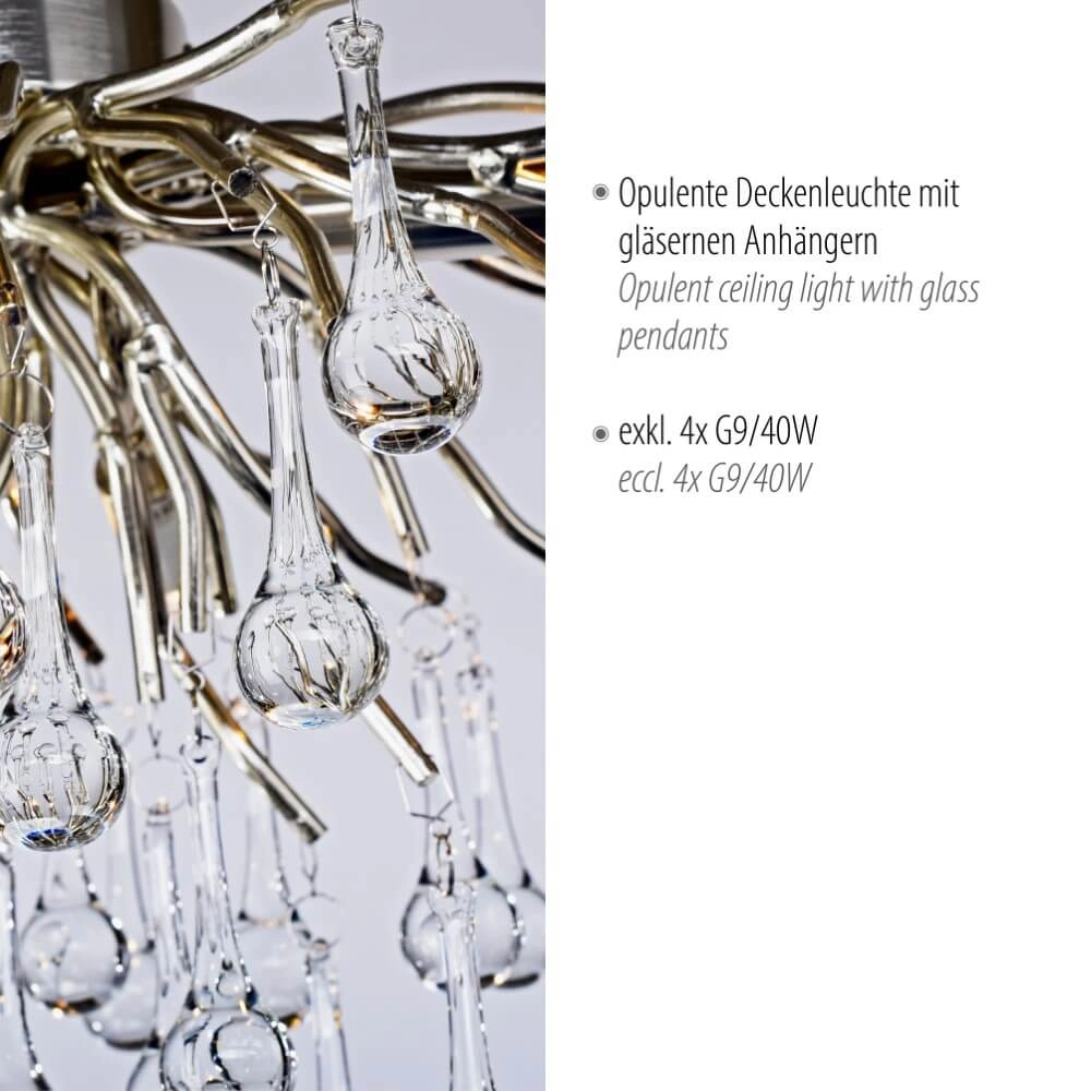 Lustre Icicle métal 60cm Paul Neuhaus 4012248352076