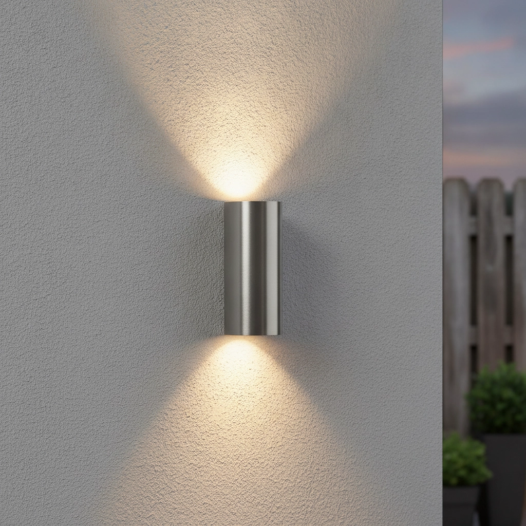 Spot mural en acier inoxydable Brody 2 lumières