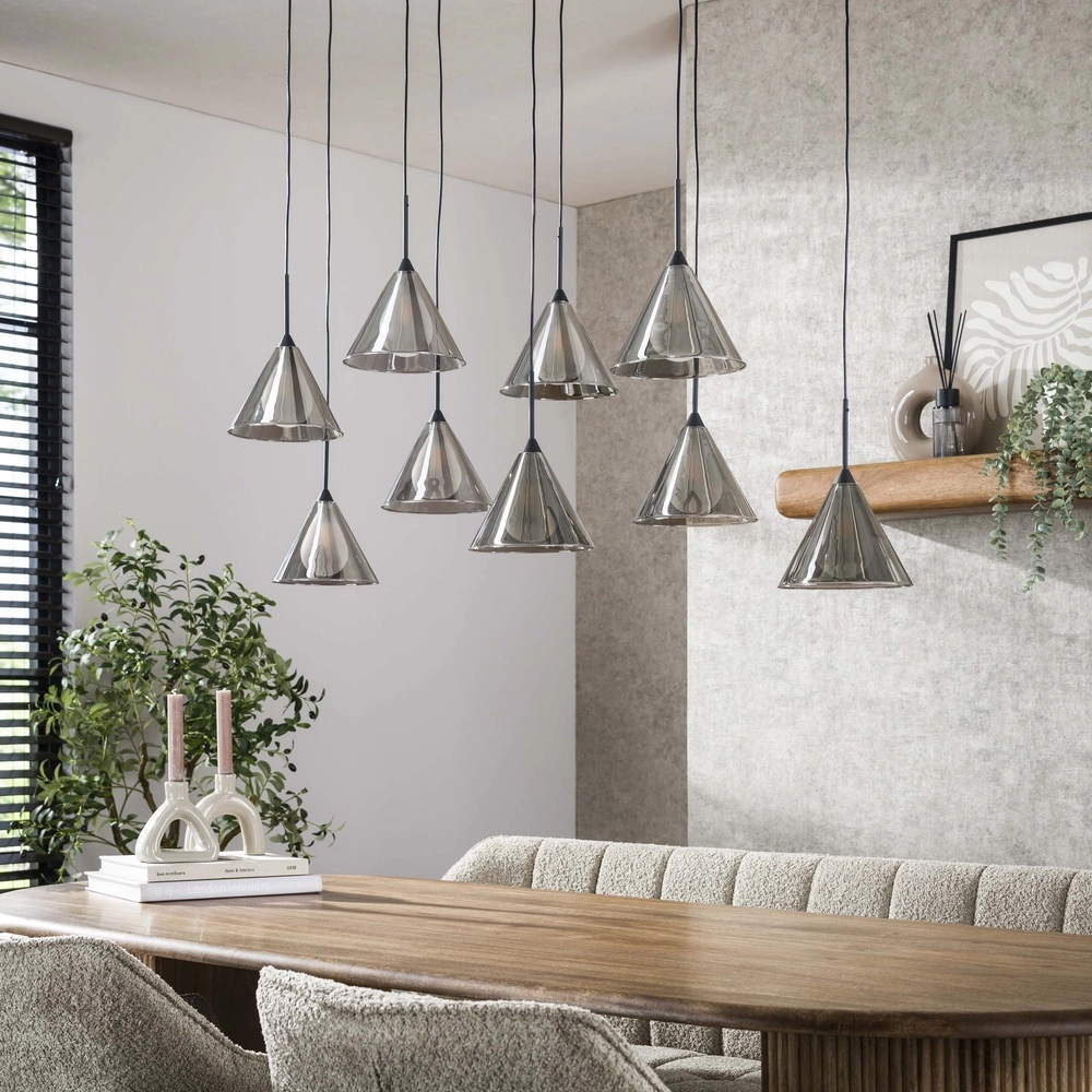 Lampe suspendue à 9 lampes Conic pour la table à manger Lyora 8716803512023