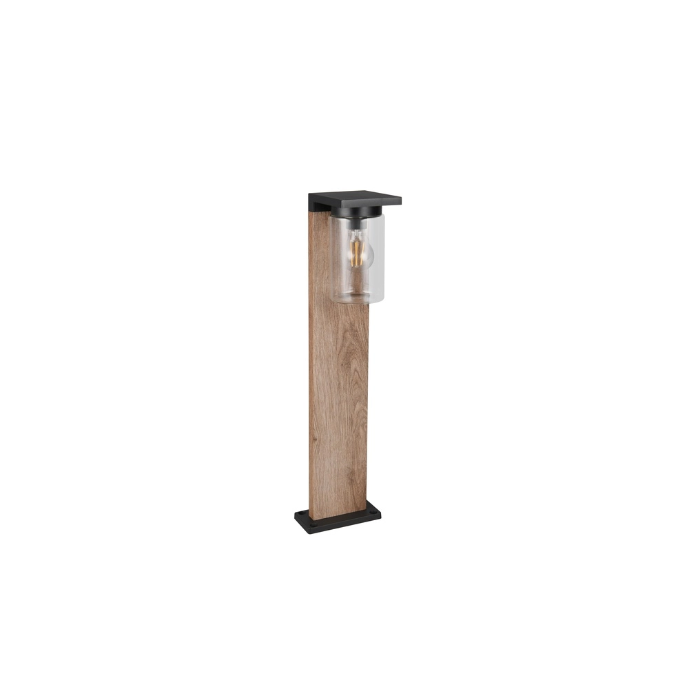 Lampe de jardin Ardila noir avec bois 65cm Trio 4017807603446