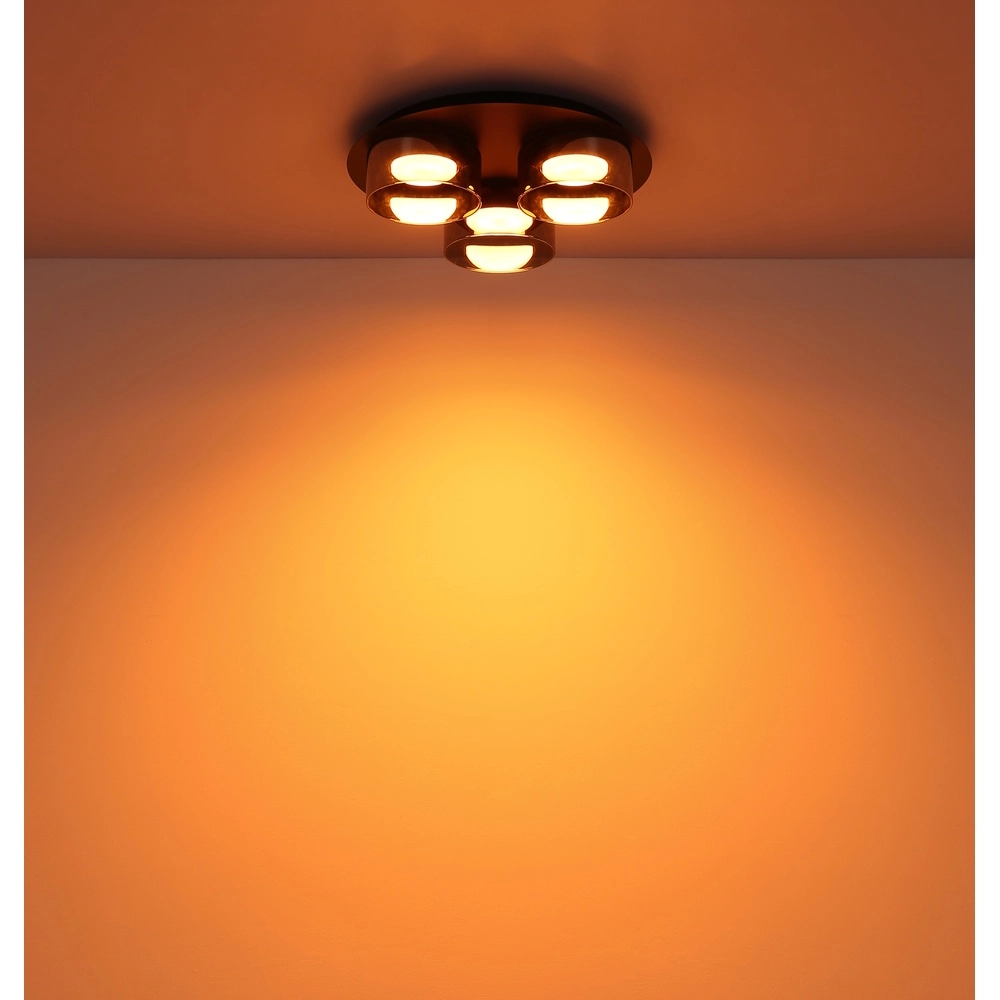 Lampe de plafond à design Higgins 3 lumières noires Globo 9007371578894