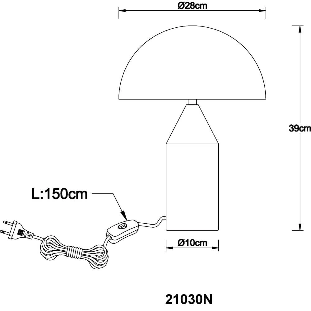 Lampe de table design Atoma nickel Globo 9007371459308