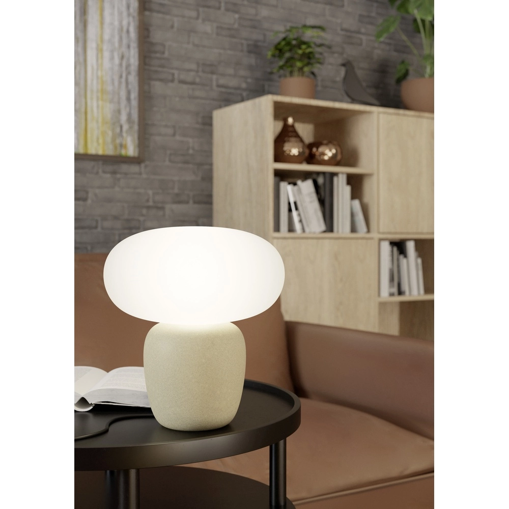 Lampe de table beige Cahuama Ø 30cm - 1x E27 Eglo 9002759998240